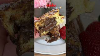 Nutella french toast🍞 easyrecipe chocolate shorts [upl. by Sucerdor]