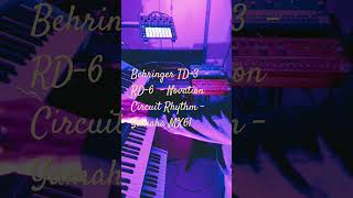 Behringer TD3  RD6  Novation Circuit Rhythm and Yamaha MX61 [upl. by Fries624]