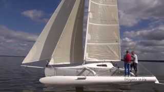 NEW foiling trimaran CATRI 25 Test sailing Latvia [upl. by Allesig]