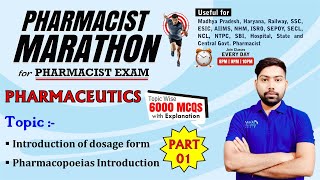 PHARMACIST EXAM MARATHON CLASS  1  150 Questions  Introduction of Different Dosages form gdc🔥 [upl. by Refinne]