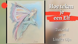 Hoe teken je een elfje met pastelpotloden Fantasie tekening [upl. by Leahcar]