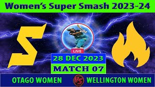 Wellington Women vs Otago Women  WEL W vs OTA W  Womens Super Smash 202324  Cricket Info Live [upl. by Elleahcim]