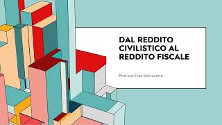 DAL REDDITO CIVILISTICO AL REDDITO FISCALE [upl. by Eralc393]