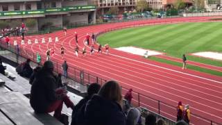 Oregon relays 2017 freshmen 100m finals [upl. by Aven]