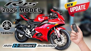 Yamaha R15 V4 Bs6 2024  Metallic Red  Review  New Features  Price  Mileage  Top Speed [upl. by Careaga]