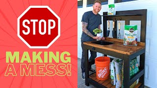 Potting Plants Made Easy  DIY Potting Bench w Cut List [upl. by Shute602]