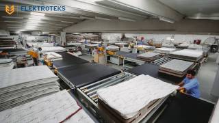 BEDLINE  Mattress Production Line Gluing Tape Edge and Packing Line [upl. by Dagna]