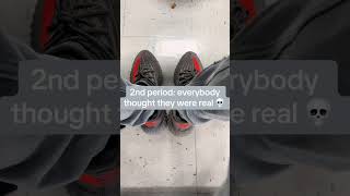 Wearing rep yeezy 350 V2 Carbon Beluga to school shorts [upl. by Lednek257]