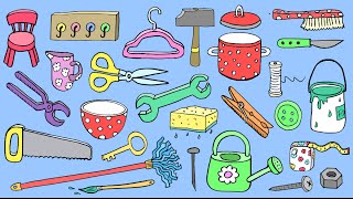 Deutsch lernen 75 Haushaltsgegenstände – 75 household items  German for beginners [upl. by Stamata279]