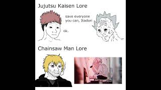 Jujutsu Kaisen vs Chainsaw Man Lore gotye wokeuplikethis [upl. by Nolahp458]