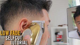 Dummy Proof Low Fade Self Cut Tutorial Step by Step explained [upl. by Ennairam]