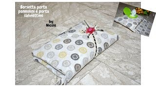 Borsetta porta pannolini e porta salviettine  Cucito creativo  Sew diaper bag [upl. by Kyle323]