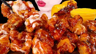 ASMR MUKBANG｜FRIED CHICKEN amp CHEESE SAUCE amp RICE 처갓집 슈프림양념치킨 amp 블랙라벨 치킨 amp 치즈소스 EATING SOUNDS 먹방 [upl. by Idnir]