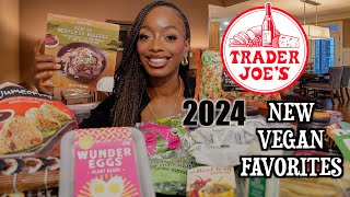 TRADER JOES NEW VEGAN ITEMS MUST TRY  GROCERY HAUL [upl. by Cornela629]