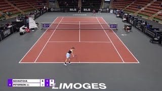 Rebecca Peterson 🇸🇪 vs Anastasija Sevastova 🇱🇻 Live Tennis Coverage Limoges France WTA 125K [upl. by Graig]