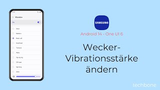 WeckerVibrationsstärke ändern  Samsung Android 14  One UI 6 [upl. by Gosser]