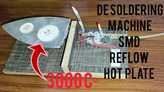 Today I made De Soldering Machine SMD Reflow Hot Plate with old iron press [upl. by Casavant]