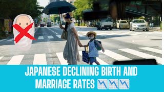 Japans Record Low Birth Rate amp Declining Marriages Whats Behind the Trend 📉📉 [upl. by Adnilema]