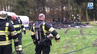 Caravan uitgebrand op Camping de Paal in Bergeijk [upl. by Belshin434]