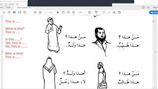 Durusul Lughah AlArabiyyah Book 1 Lesson 1 Part 2 EnglishG [upl. by Esyla]