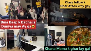 Bina Baap k Bacha is Duniya May aaega  Afsos krny Gai Class Fellow ki Death ka  Khana lay k Gai [upl. by Einnahc833]