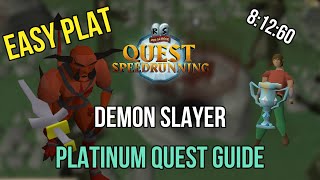 Easiest Boss Entry  Demon Slayer Platinum Strategy Guide  Speedrunning Quest Guide OSRS [upl. by Leopoldine]