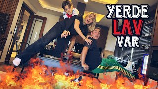 EVİN İÇİNDE YERDE LAV VAR CHALLENGE  THE FLOOR İS LAVA CHALLENGE [upl. by Briscoe498]