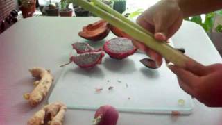 Tasting and Planting seeds Dragon Fruit Mamey Sapote and other things [upl. by Khajeh]