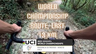 Percorso Mondiale Gravel 2023 ultimi 13 chilometri traccia gpx completa [upl. by Acus821]