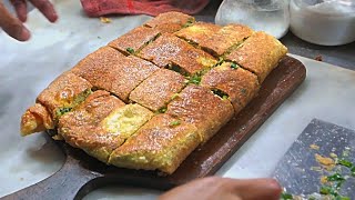 Indonesian Street Food  Minced Beef and Egg Martabak [upl. by Nilyac]