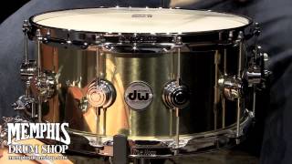 DW 14 x 65 Collectors Series Smooth Brass Snare Drum [upl. by Upshaw670]