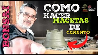 COMO HACER MACETAS DE CEMENTO  PARA BONSAI  SUPER FACIL [upl. by Garrett577]