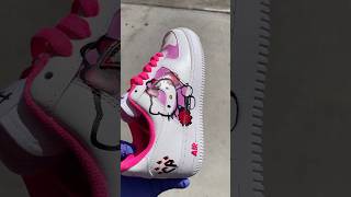 Custom AF1’s satisfyingvideo sneakercustoms customsneakers artwork hellokitty music [upl. by Liuka]