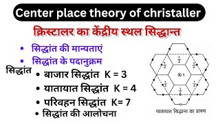 Central place theory of christaller christaller ka kendriya sthal siddhant centre place theory [upl. by Ettelohcin]