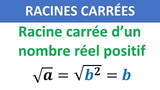 COURS Racine carrée d’un nombre réel positif ► Racines carrées  3ème année collège  3APIC Biof [upl. by Kellina397]