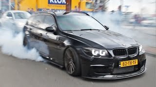 900HP BMW 335i BURNOUT at car meet [upl. by Liana192]