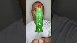 👂 ASMR HALLOWEEN ZOMBIE LOLLIPOP FINGER CANDY SOUR APPLE FLAVOR AND EATING SOUNDS 👂asmr shorts [upl. by Uni]