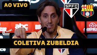 COLETIVA ZUBELDIA  SÃO PAULO X BARCELONA DIRETO DO MORUMBIS  COPA LIBERTADORES 2024 [upl. by Adriana]