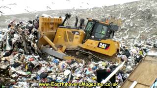 Cat D7E Hybrid dozer in landfill [upl. by Anoyk306]