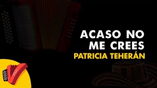 Acaso No Me Crees Patricia Teherán Vídeo Letra  Sentir Vallenato [upl. by Cichocki]