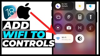 How To Add WiFi To Control Center iOS 181 I Add WiFi To iPhone Control Center [upl. by Tnomal129]