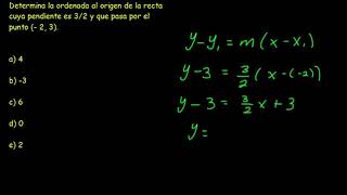32 ORDENADA DE LA LINEA RECTA A PARTIR DE UN PUNTO Y PENDIENTE [upl. by Ajnat]