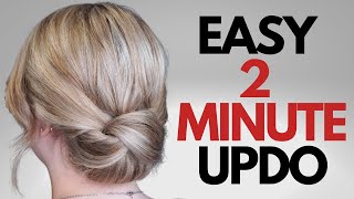 How to do an EASY 2 minute chignon hairstyle [upl. by Husain221]