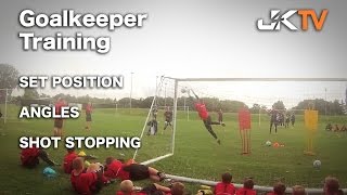 Goalkeeper Training  Set Position Angles and Shot Stopping [upl. by Ylagam40]