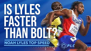 Is Noah Lyles Faster Than Usain Bolt  Noah Lyles Top Speed [upl. by Ardnael393]