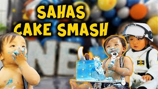 SAHAS KO CAKE SMASH  FAMILY PHOTOSHOOT  TOO CUTE [upl. by Irv9]