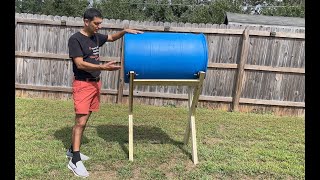 How To Make A Rotating Composter Out Of A Plastic Barrel [upl. by Soalokin]