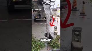 Cara memperbaiki jalan beton yang kopong shortvideo konstruksi perbaikanjalan truk beton [upl. by Berners]