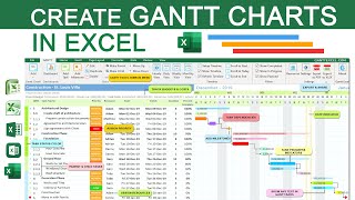 How to Make a Gantt Chart in Excel  Step by Step Tutorial  Gantt Chart Excel [upl. by Pirali242]