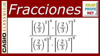 POTENCIACIÓN CON FRACCIONES  Ejercicio 3 con CASIO Classwiz fx991LA X [upl. by Camarata]